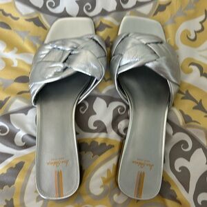 Sam Edelman Silver Slide Sandals
